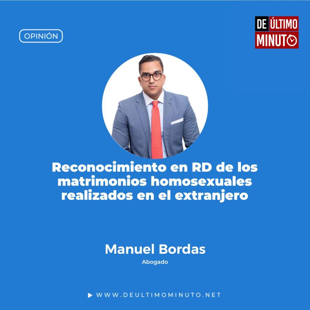 Reconocimiento de matrimonios homosexuales por Manuel Bordas