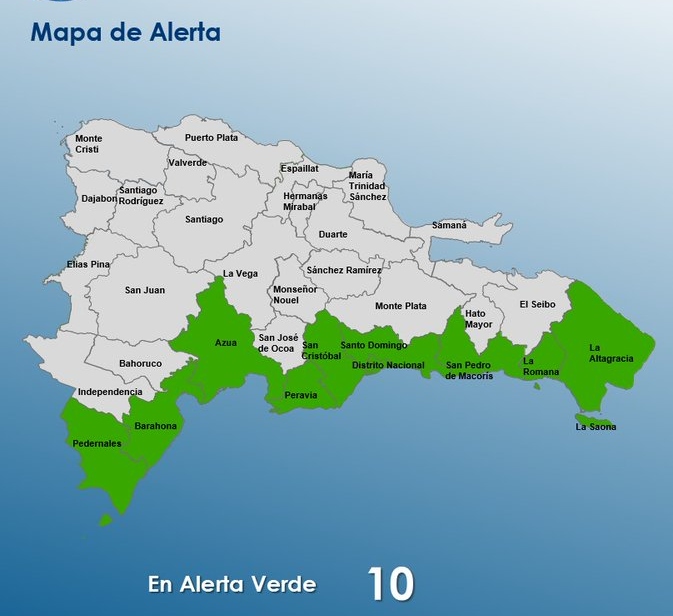 COE: 10 provincias en alerta por huracán Beryl