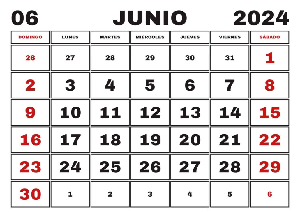 agenda del día 5 de junio