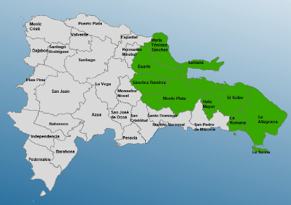 COE eleva a 9 las provincias en alerta verde