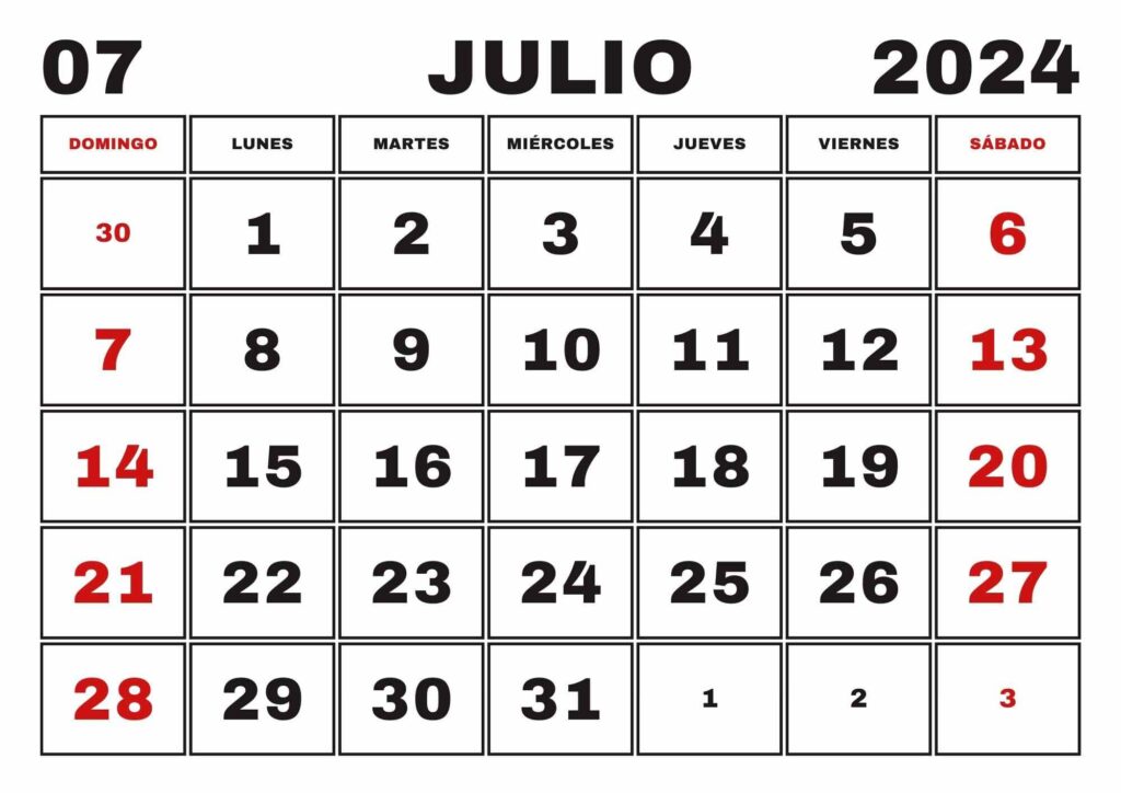 Agenda del Día, lunes 1 de julio del 2024