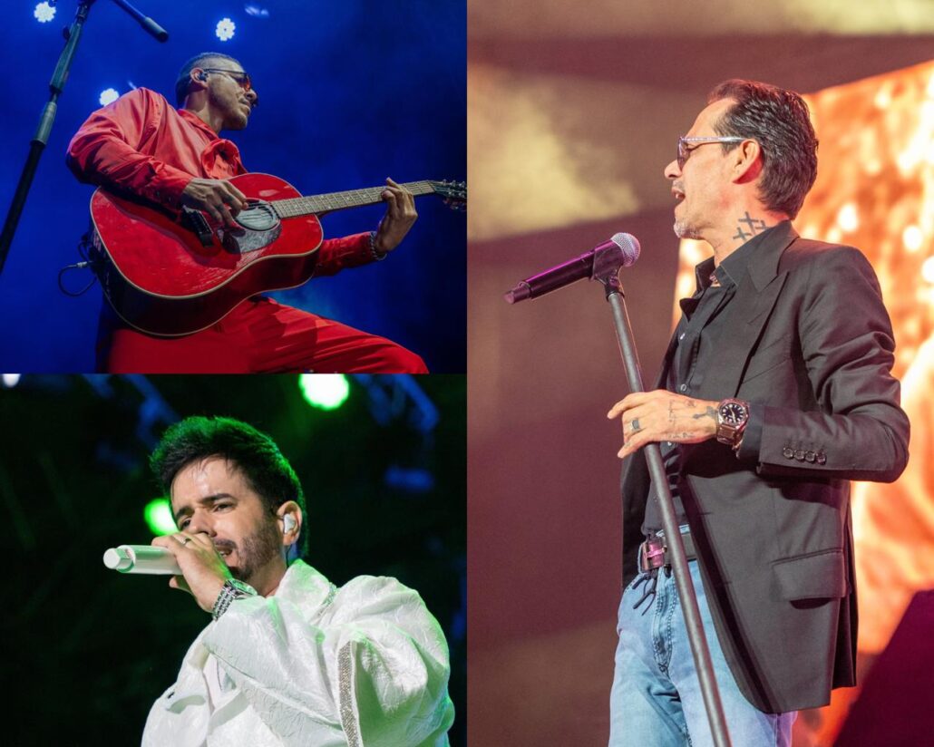 Marc Anthony, Manuel Medrano y Manny Cruz, protagonistas de una noche inolvidable en el Estadio Quisqueya de Santo Domingo.