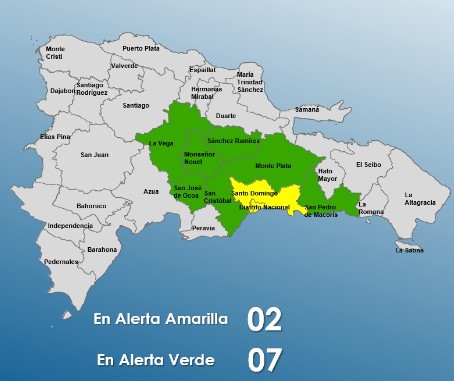 Elevan a dos las provincias en alerta amarilla por incidencia de onda tropical