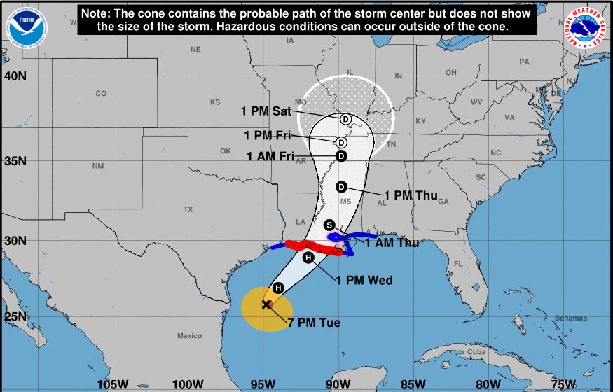 Francine se intensifica a huracán categoría 1 sobre el noroeste del Golfo de México