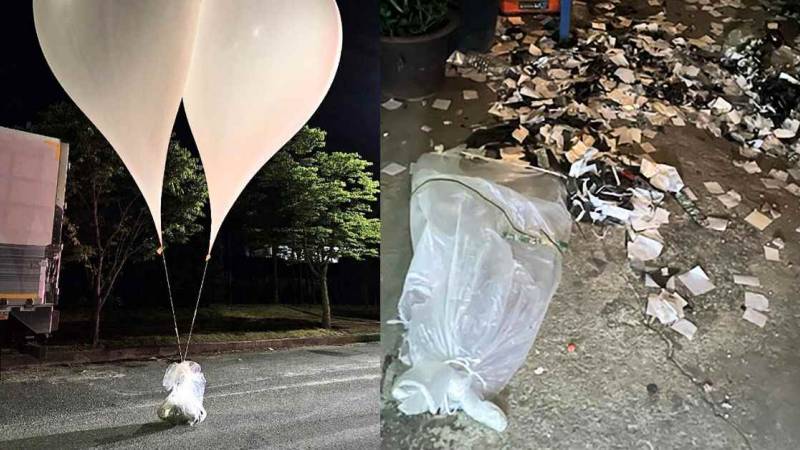 Corea del Norte vuelve a enviar globos con desechos al Sur