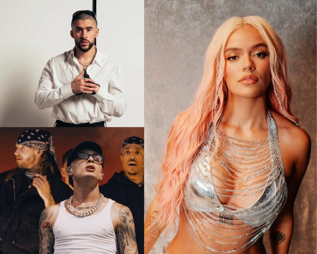 Karol G, Bad Bunny y Peso Pluma más galardonados de la noche.