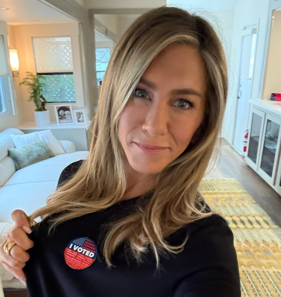 Jennifer Aniston anuncia su voto por Kamala Harris 