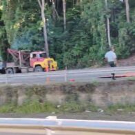 Accidente de tránsito en el km 18 de la Autopista Duarte en dirección a Bonao
