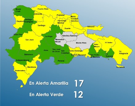 ¡Atención! COE aumenta a 29 las provincias en alerta