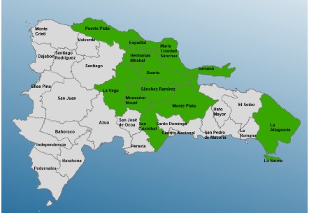 COE pone 12 provincias bajo alerta verde