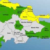 COE mantiene 5 provincias en alerta amarilla