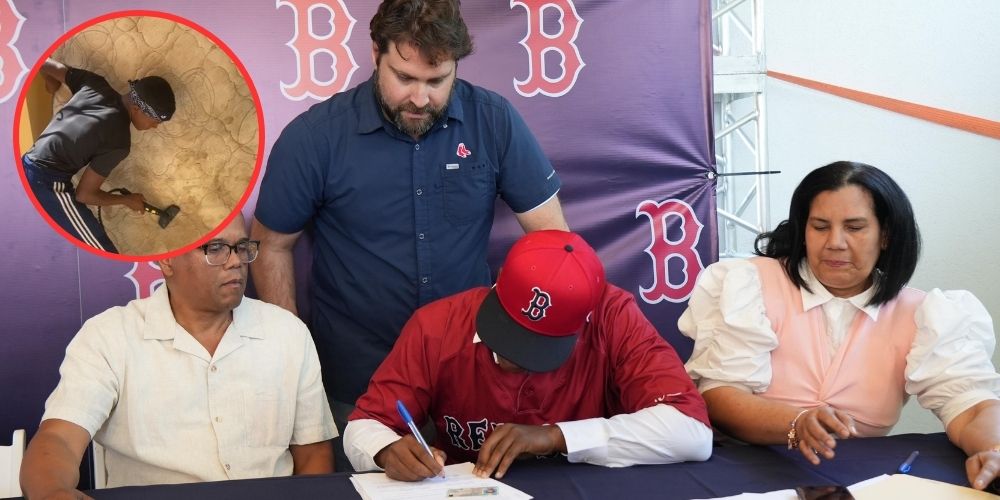 De lavar carros a pelotero profesional: Christopher Orlando Cordero firma contrato con los Boston Red Sox