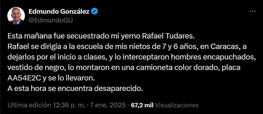 La hija de González Urrutia defiende la inocencia de su esposo, 