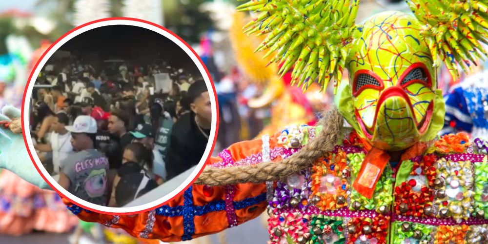 ¡Se armo el huidero! Caos en celebración del carnaval de Santiago