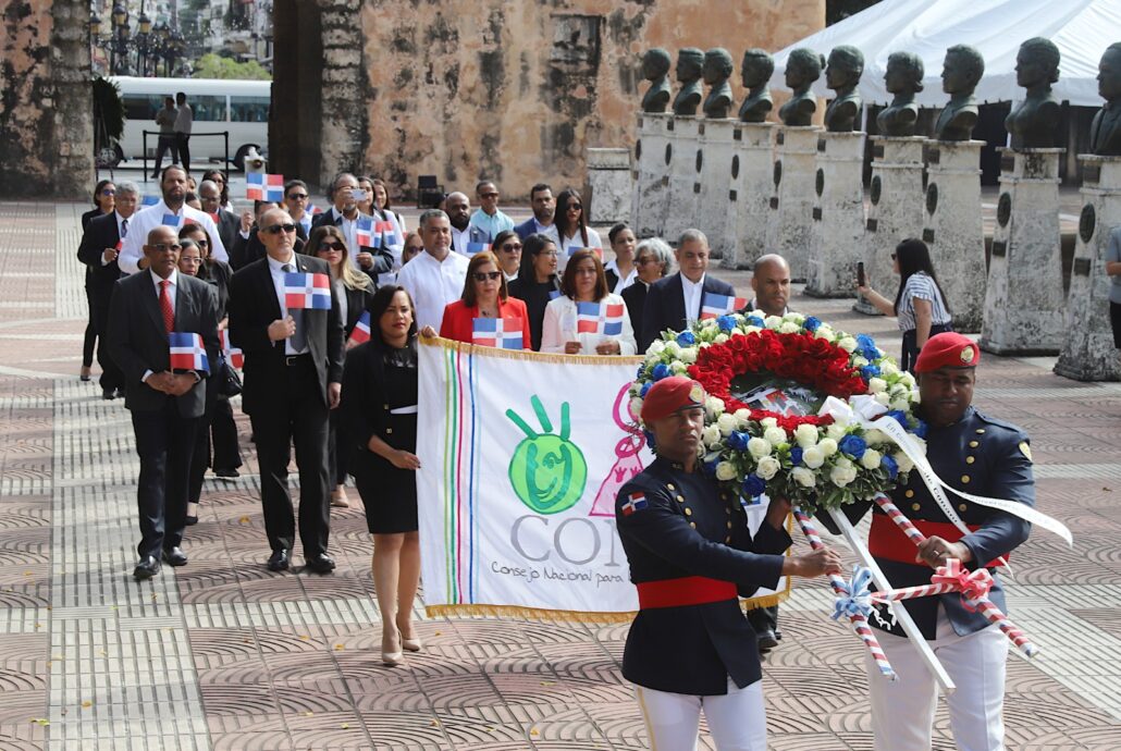 CONANI rinde honores a los Padres de la Patria por 181 aniversario de la Independencia Nacional