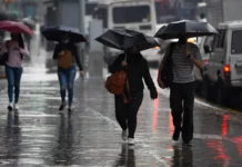 Continuarán las lluvias este fin de semana debido a una leve vaguada