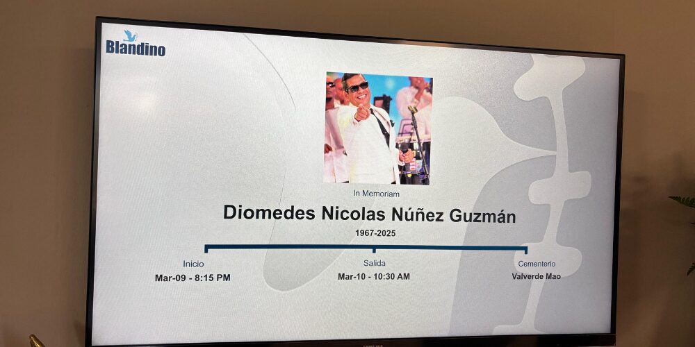 Son velados los restos del merenguero Diómedes Núñez
