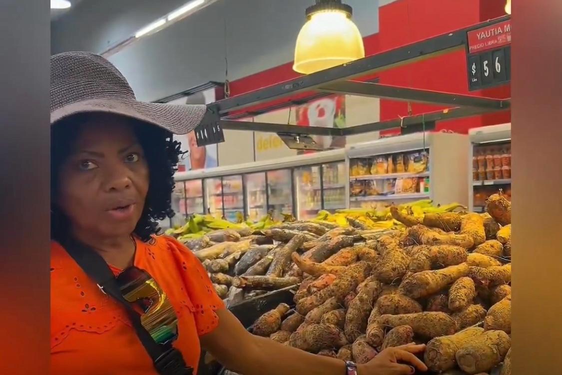Cubana sale por primera vez de su país y se sorprende al visitar un supermercado en RD
