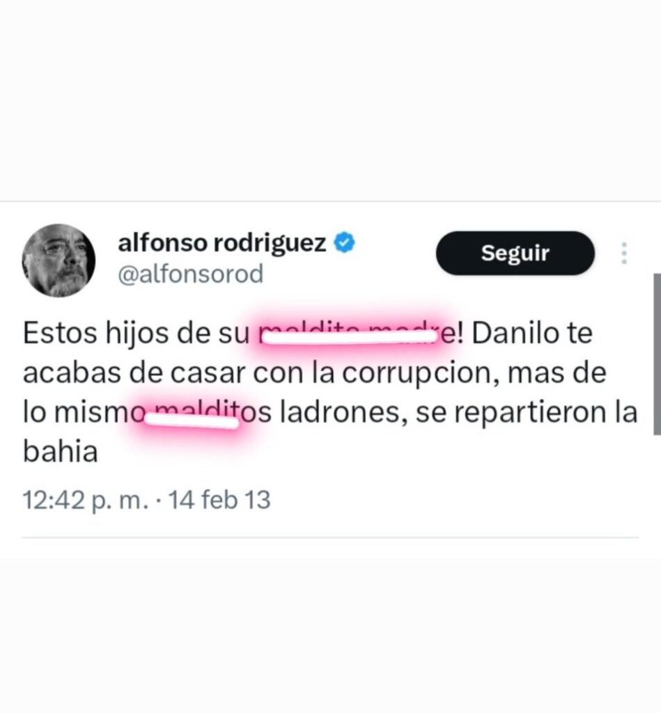 ¡Incoherencia al descubierto! Los insultos de Alfonso Rodríguez a Danilo Medina | De Último Minuto