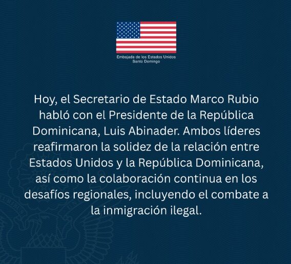 Estados Unidos y República Dominicana fortalecen lazos bilaterales y cooperación ante desafíos regionales - Noticias de hoy en República Dominicana | De Último Minuto
