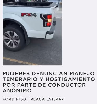¡Animal sobre ruedas! Mujeres denuncian acoso vial por conductor de camioneta Ford F-150 en Santo Domingo - Noticias de hoy en República Dominicana | De Último Minuto