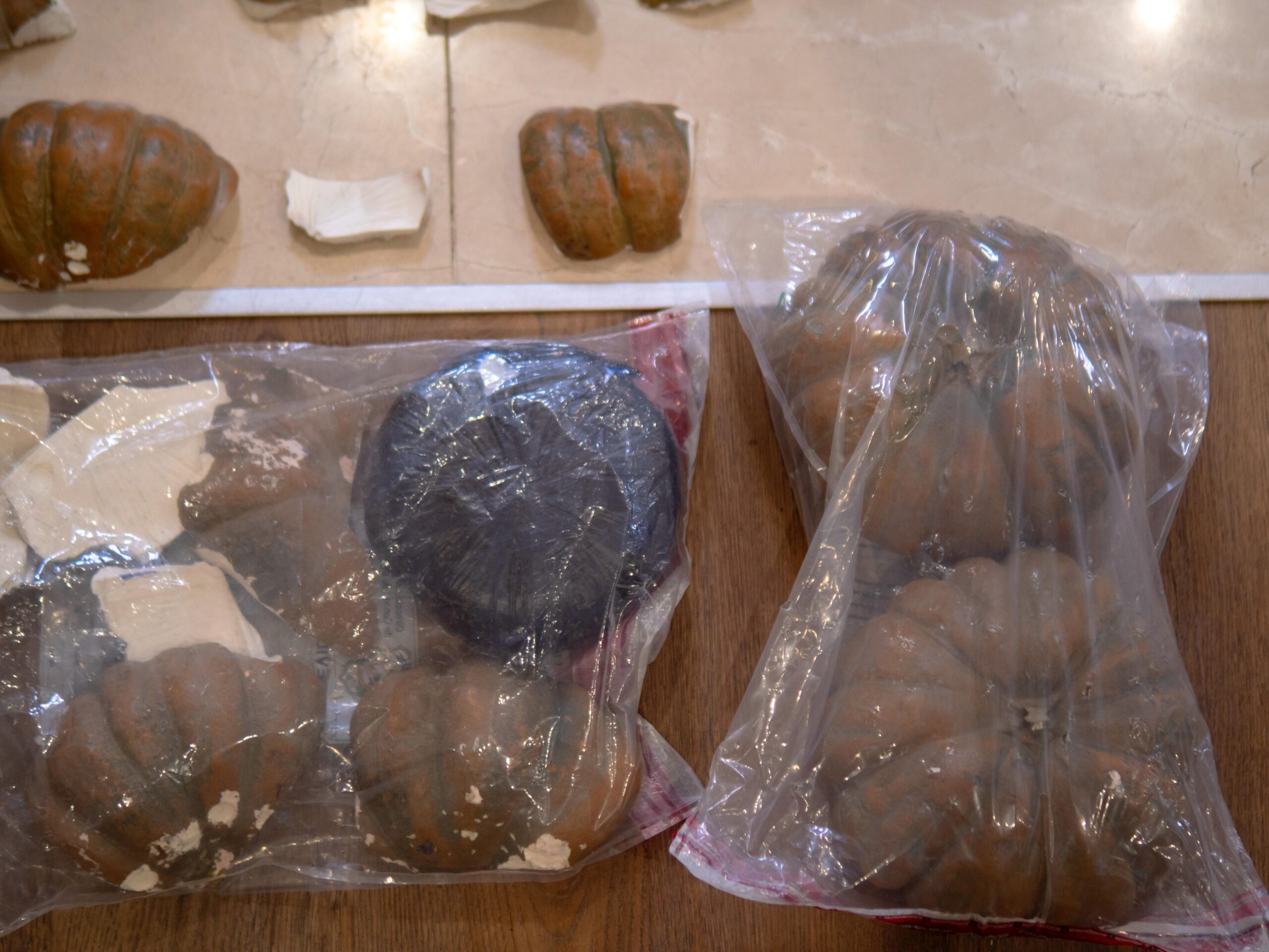 Cargamento confiscado en auyamas plásticas tuvo un peso total de 624 kilogramos de cocaína