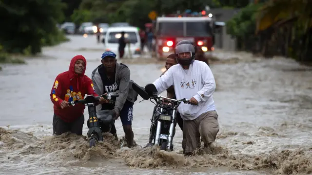 Inundaciones en República Dominicana.