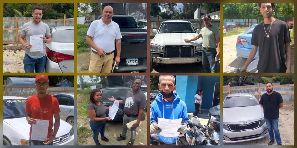Policía entrega 16 vehículos recuperados tras ser reportados como robados