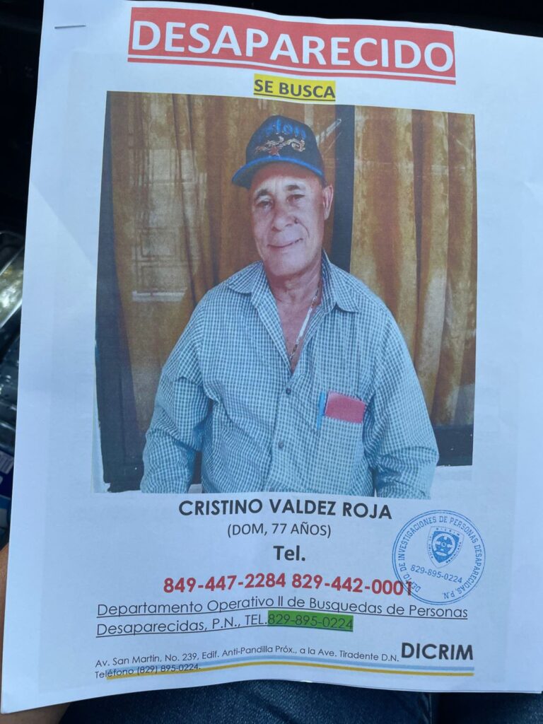 Piden ayuda para dar con el paradero de hombre desaparecido - Noticias de hoy en República Dominicana | De Último Minuto