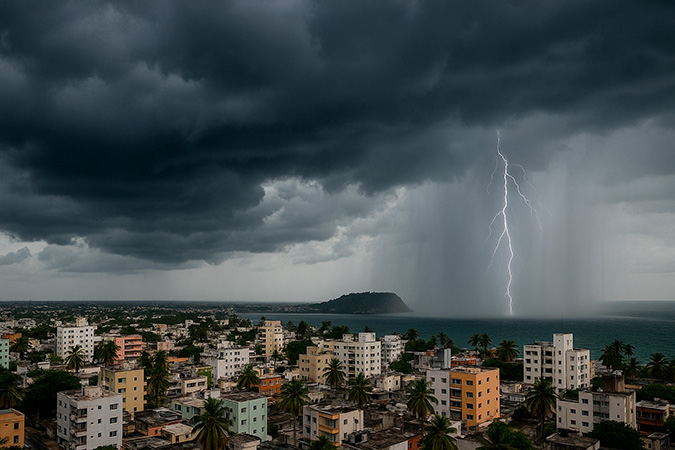 Pronostican aguaceros, tronadas y ráfagas de viento este lunes en varias provincias dominicanas