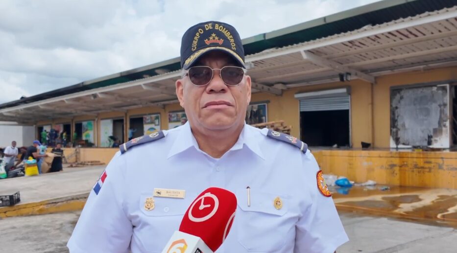Incendio en el Merca fue controlado, según intendente del Cuerpo de Bomberos de Los Alcarrizos