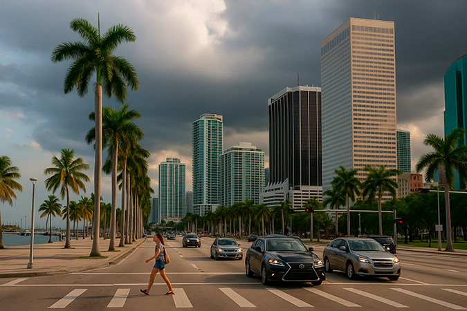 Pronóstico del tiempo en Miami hoy 22 de junio de 2025: calor húmedo y lluvias eléctricas por la tarde