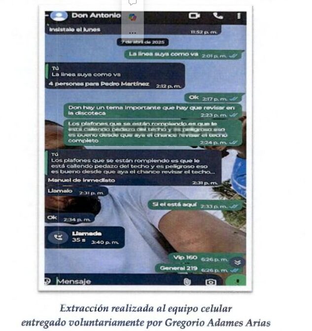 Gregori Adames advirtió a Antonio Espaillat sobre desprendimientos del techo horas antes del colapso en Jet Set | 2 | Gregori Adames advirtió a Antonio Espaillat sobre desprendimientos del techo horas antes del colapso en Jet Set