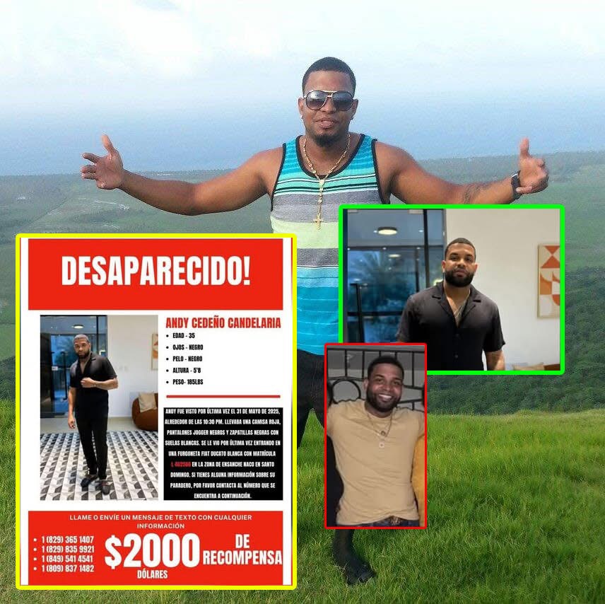Reportan como desaparecido a Andy Logan Cedeño Candelario