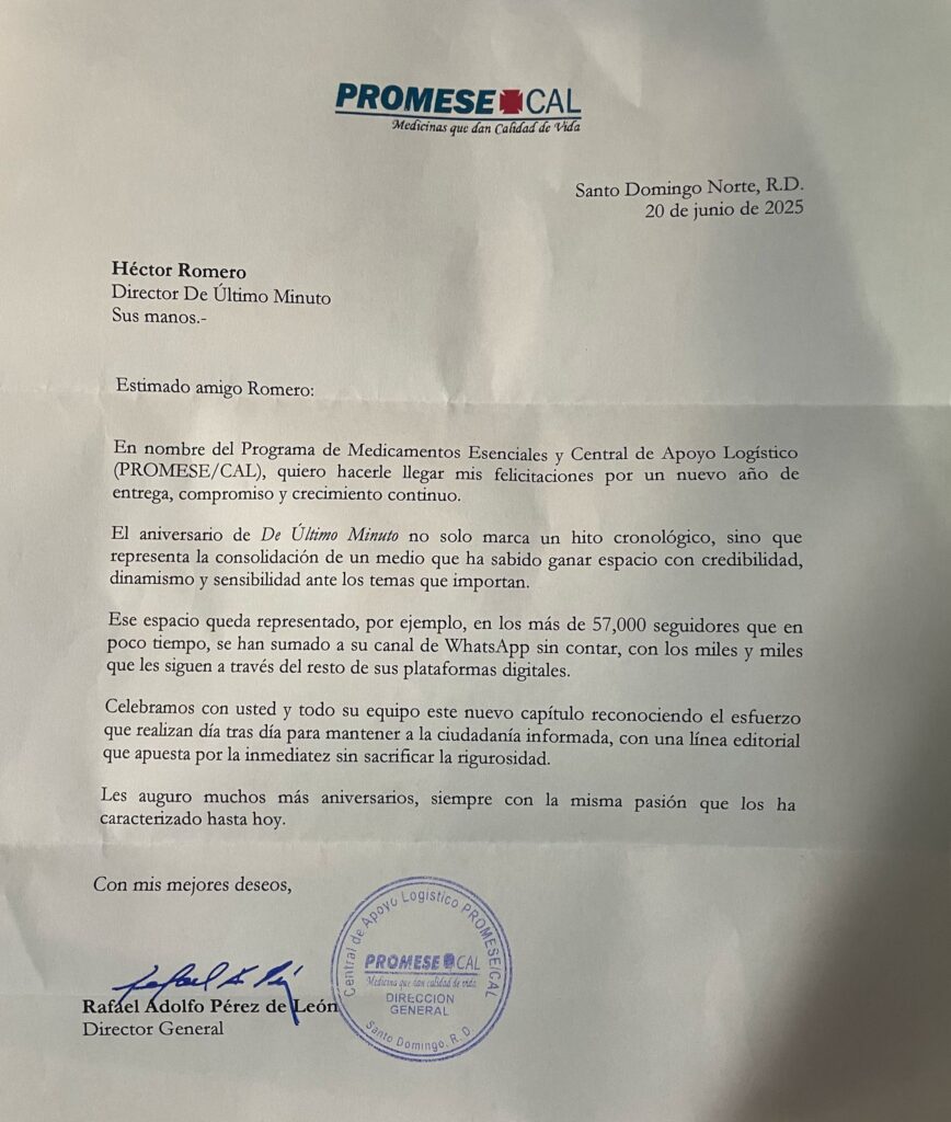 Director de Promese/CAL destaca credibilidad y crecimiento de De Último Minuto en 4to aniversario | 2 | Director de Promese/CAL destaca credibilidad y crecimiento de De Último Minuto en 4to aniversario - Noticias de hoy en República Dominicana | De Último Minuto