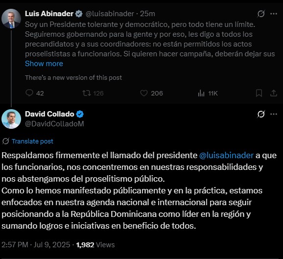 Abinader advierte a sus funcionarios: “Si quieren hacer campaña, deberán dejar sus cargos” | 3 | Abinader advierte a sus funcionarios: “Si quieren hacer campaña, deberán dejar sus cargos” - Noticias de hoy en República Dominicana | De Último Minuto