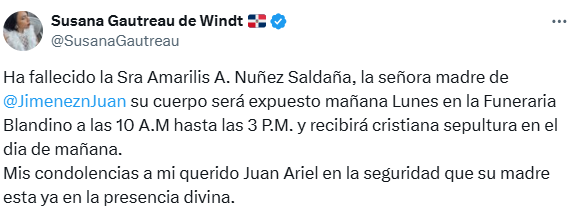 Fallece la madre de Juan Ariel Jiménez, ex exministro de Economía y dirigente del PLD | 3 | Fallece la madre de Juan Ariel Jiménez, ex exministro de Economía y dirigente del PLD - Noticias de hoy en República Dominicana | De Último Minuto