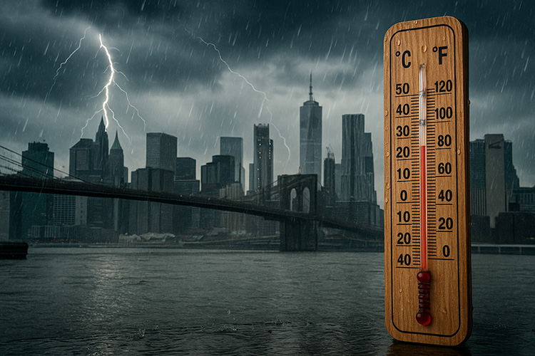 Pronóstico del tiempo en Nueva York hoy 10 de julio: jornada nublada con tormentas eléctricas intermitentes