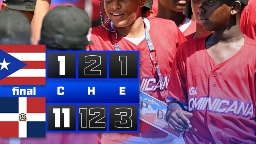 Dominicana arrolla 11‑1 a Puerto Rico en la Serie del Caribe Kids