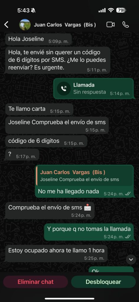 Periodista denuncia intento de estafa vía WhatsApp con número de contacto conocido | 2 | Periodista denuncia intento de estafa vía WhatsApp con número de contacto conocido - Noticias de hoy en República Dominicana | De Último Minuto