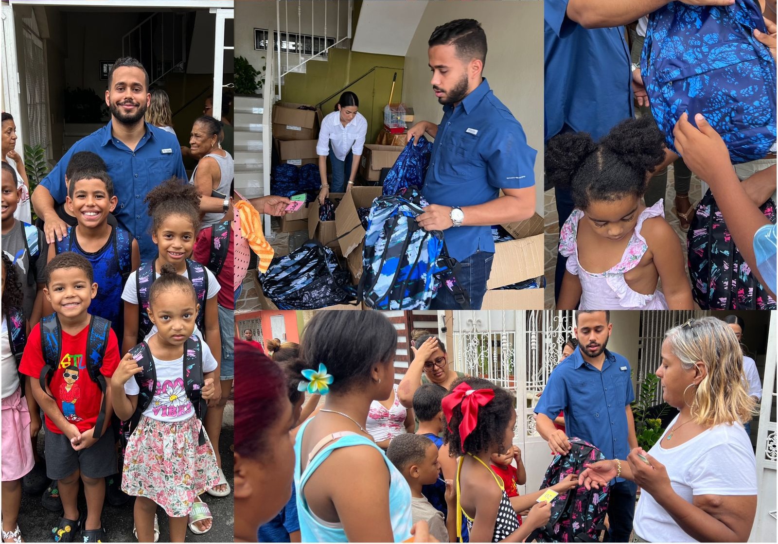 Secretario General de la JRM, Víctor Cocco, lleva útiles escolares a niños del Ensanche Luperón