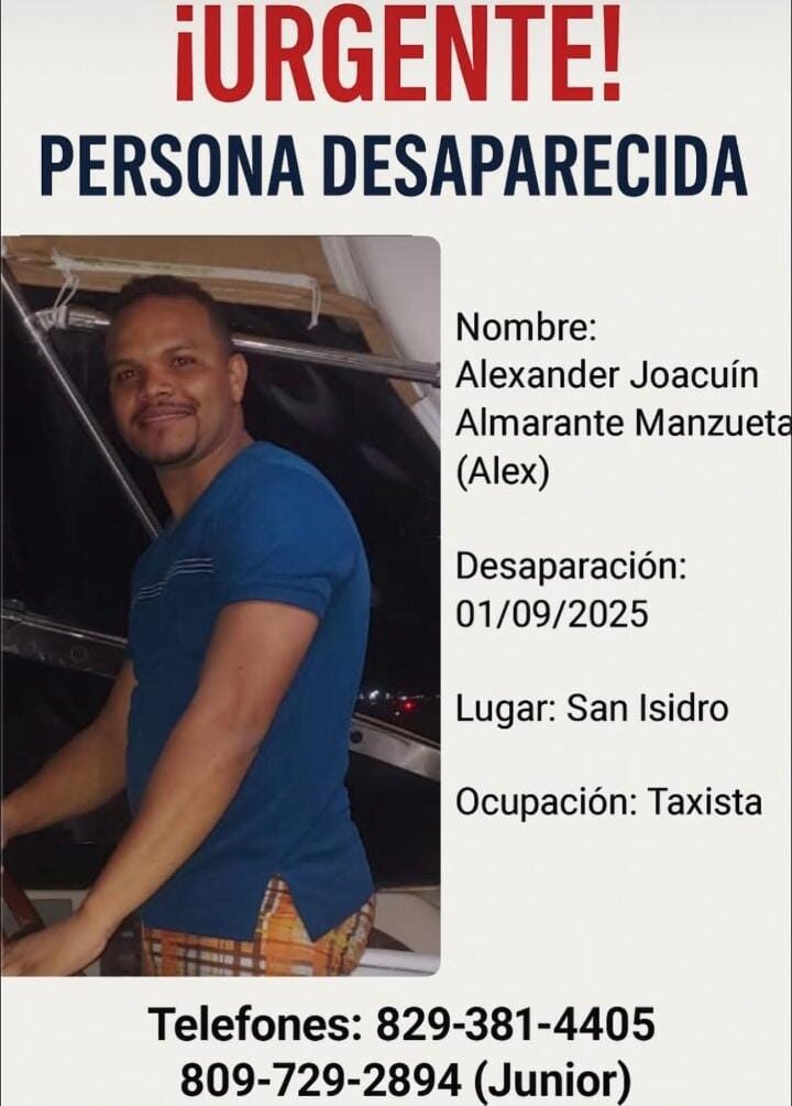 Familiares de taxista desaparecido en San Isidro piden colaboración para dar con su paradero