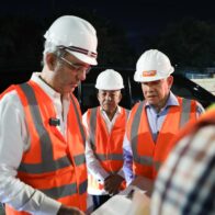 Presidente supervisa esta noche construcción del paso a desnivel en la Prolongación 27 de Febrero con Isabel Aguiar