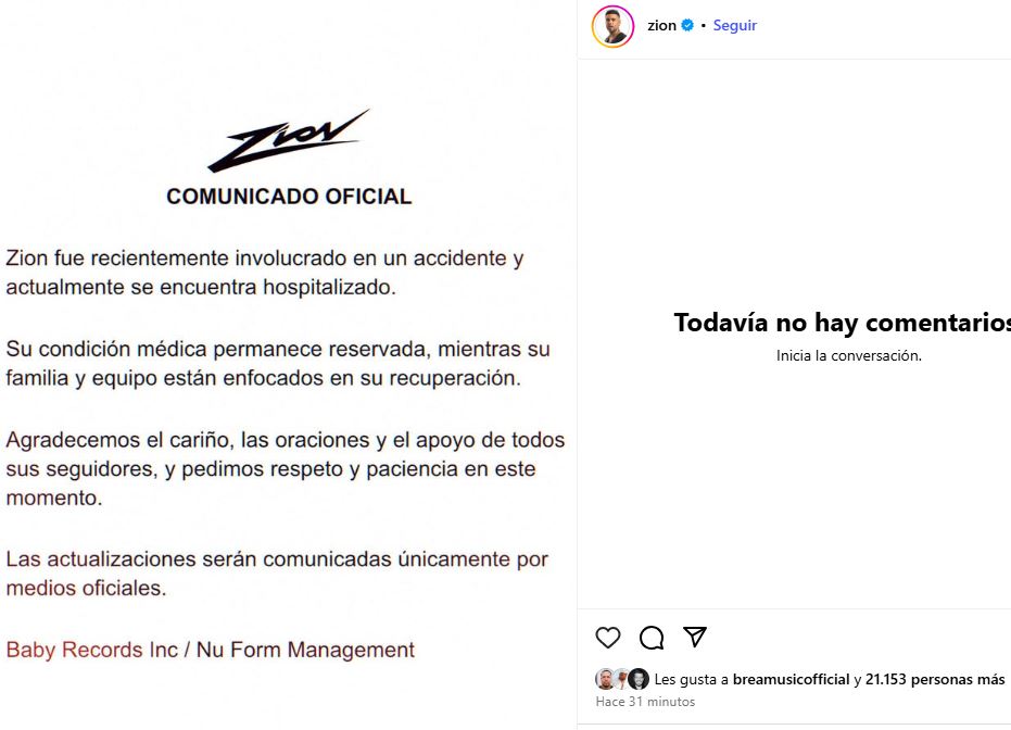 Zion se encuentra hospitalizado tras sufrir accidente de tránsito | 2 | Zion se encuentra hospitalizado tras sufrir accidente de tránsito - Noticias de hoy en República Dominicana | De Último Minuto