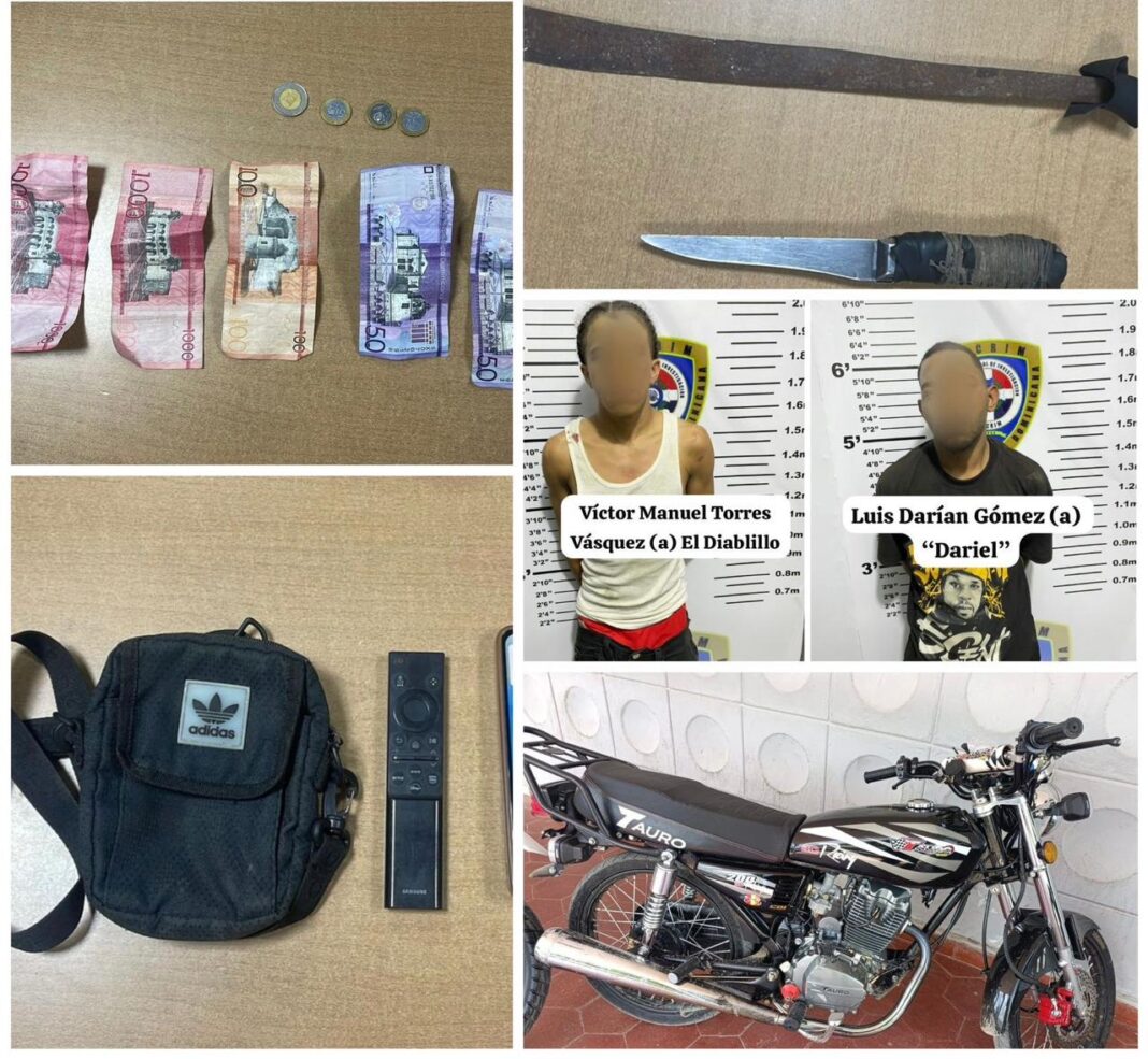 Policía arresta a “El Diablillo” y “Dariel” acusados de múltiples robos en Santiago