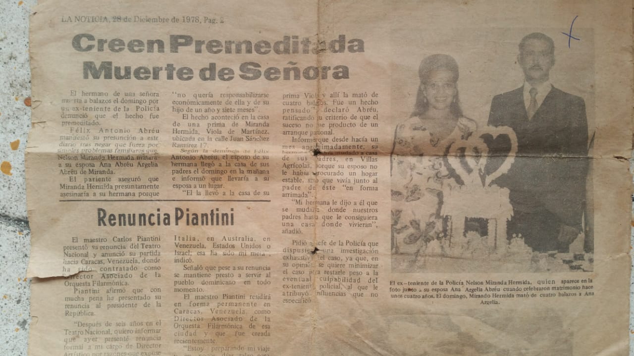 Feminicida de El Millón fue acusado de muerte de su primera esposa en 1978