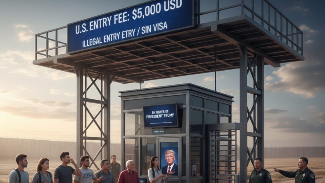 Trump impone tarifa de 5,000 dólares a extranjeros que ingresen ilegalmente a EE. UU.