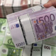 Billetes de euros.