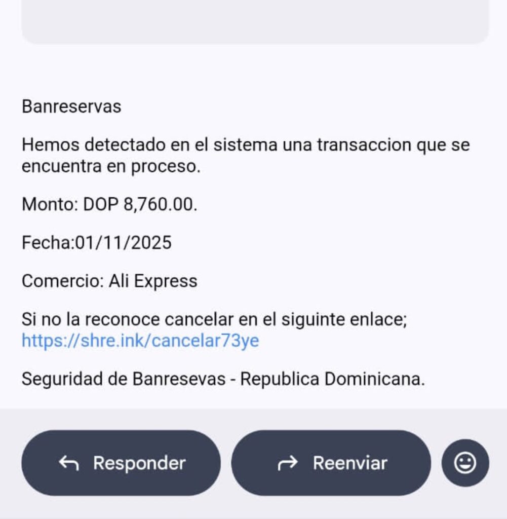 Intentos de fraudes bancarios están a la orden del día con correos de supuestos consumos | 3 | Intentos de fraudes bancarios están a la orden del día con correos de supuestos consumos - Noticias de hoy en República Dominicana | De Último Minuto