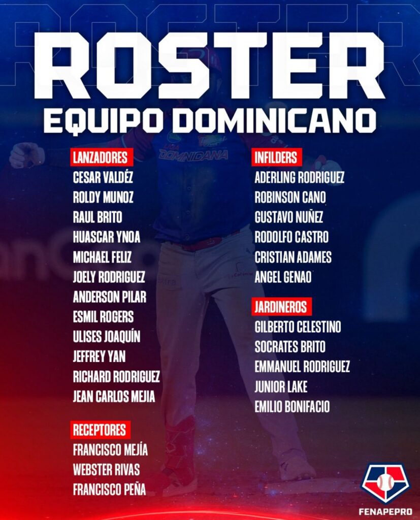 República Dominicana anuncia su roster para el “Showdown: RD vs PR” en el Citi Field este 15 de noviembre - Noticias de hoy en República Dominicana | De Último Minuto